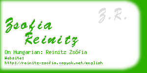 zsofia reinitz business card