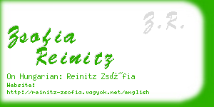 zsofia reinitz business card